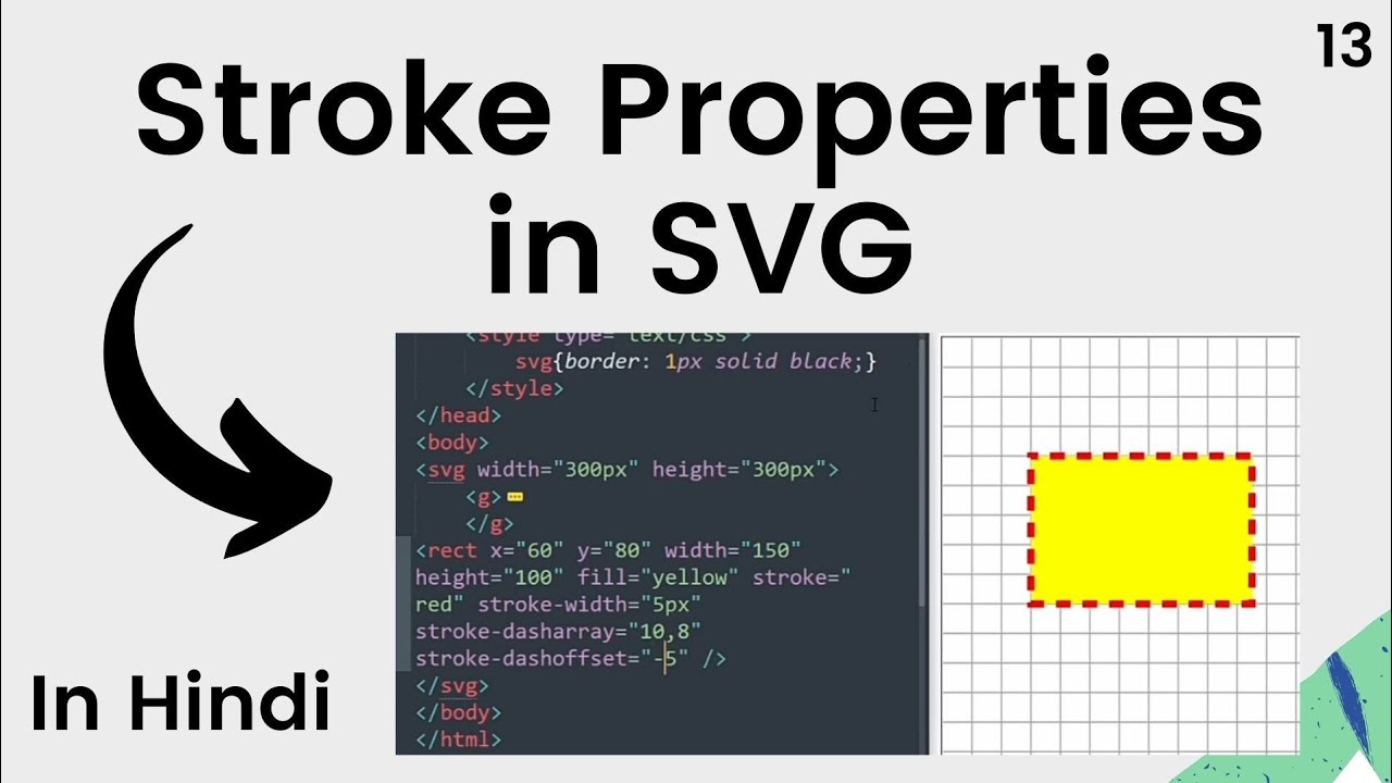 Stroke Properties in SVG in Hindi - SVG Tutorial - YouTube