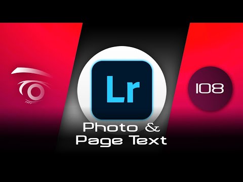 Lightroom Classic CC - Photo and Page Text | Tutorial