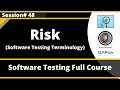 Risk (Session 48 - Software Testing Terminology)