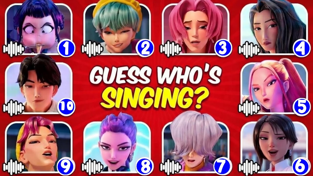 Guess KPop Demon Hunters Movie Character 2026 by Song & Voice 🎙️🎵🔥 Huntrix, Saja Boys, Soda Pop