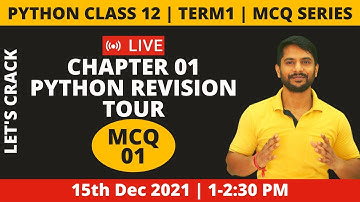 Python Class 12 | Chapter 1 | Important MCQ