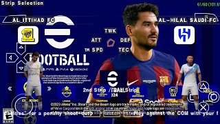 eFootball PES 2024 PPSSPP Camera PS5 Graphics HD Android Offline Full Update Kits & Transfer 2023/24