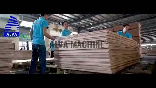China alva veneer hot press machine, piywood making machine.