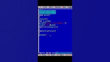 Make Half pyramid star pattern in C #shorts #short #dailyshorts
