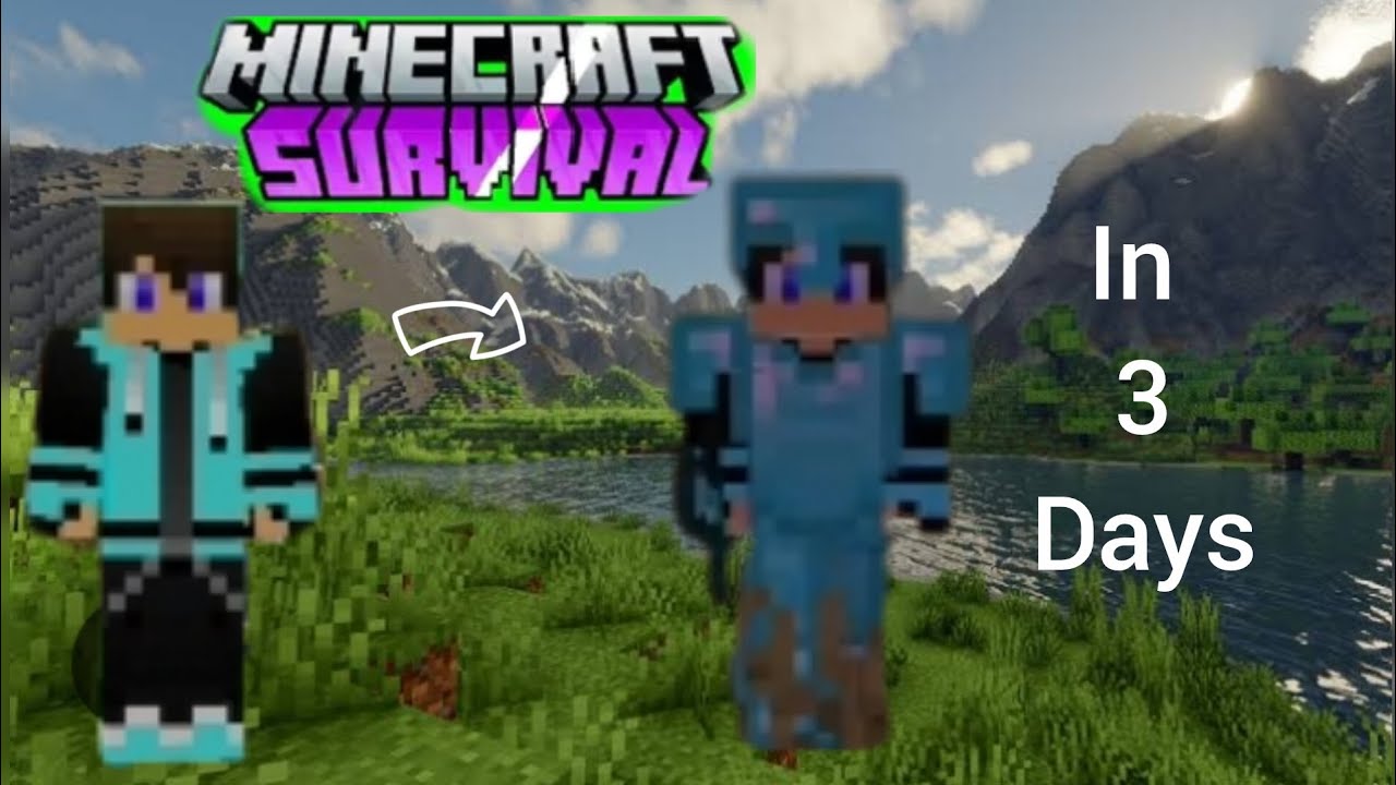 Minecraft Survival | no armour to diamond armour in 3 days - YouTube
