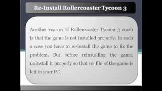 How to Fix Rollercoaster Tycoon 3 Crashes