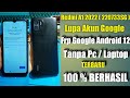 Redmi A1 2022 Frp Bypass Akun Google Tanpa PC