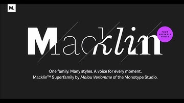 Macklin font video