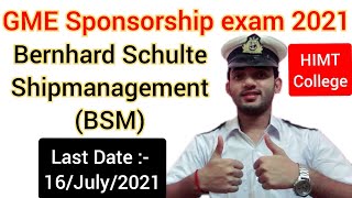 GME Sponsorship exam 2021 / Bernhard Schulte Shipmanagement ?BSM? // HIMT College