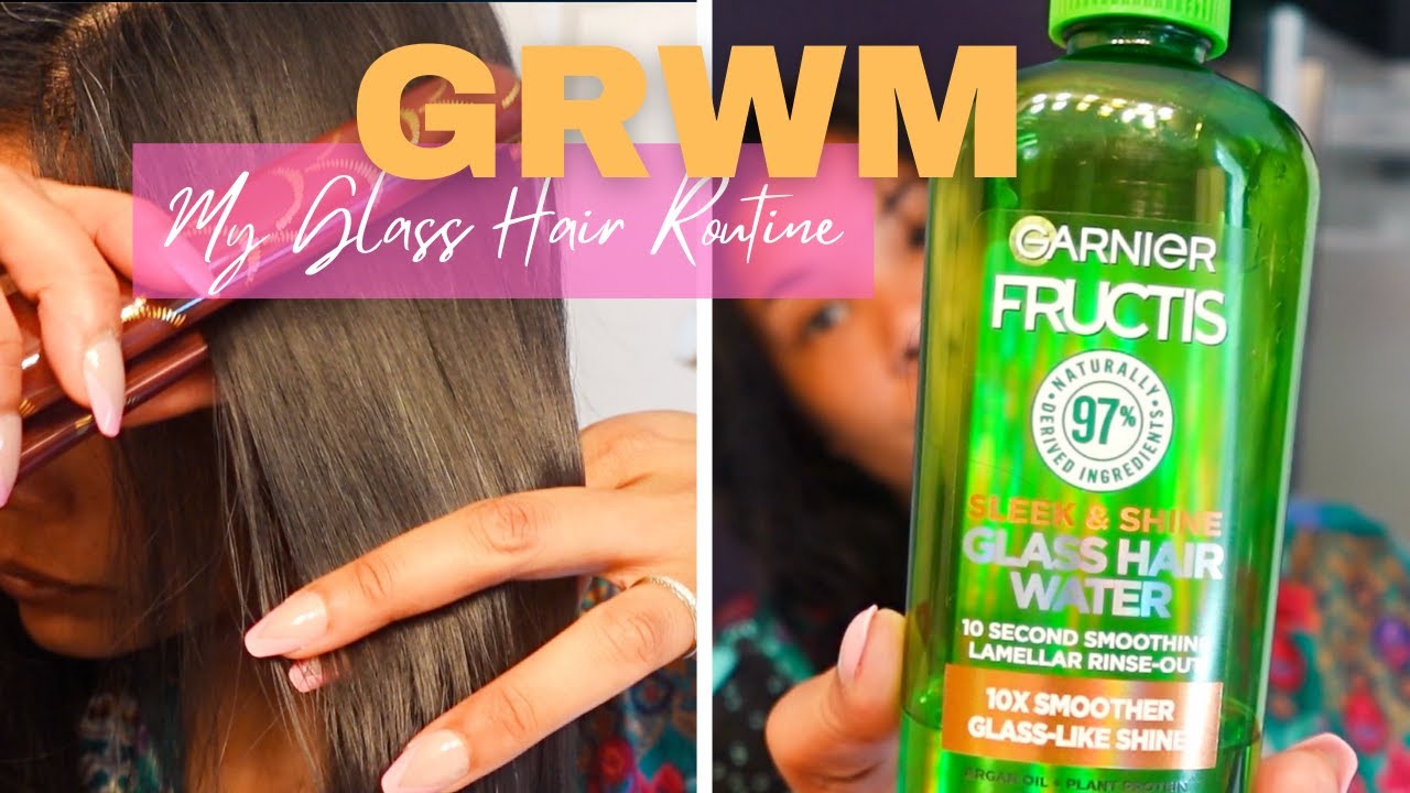 🎀 GRWM I Used Garnier Fructis Glass Hair Water For the First Time