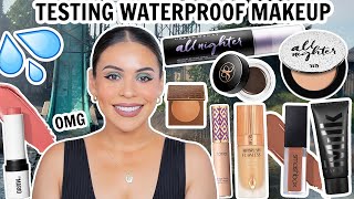 Testing HIGH END WATERPROOF Makeup 💦 but is it actually waterproof?? full day wear test ⏰