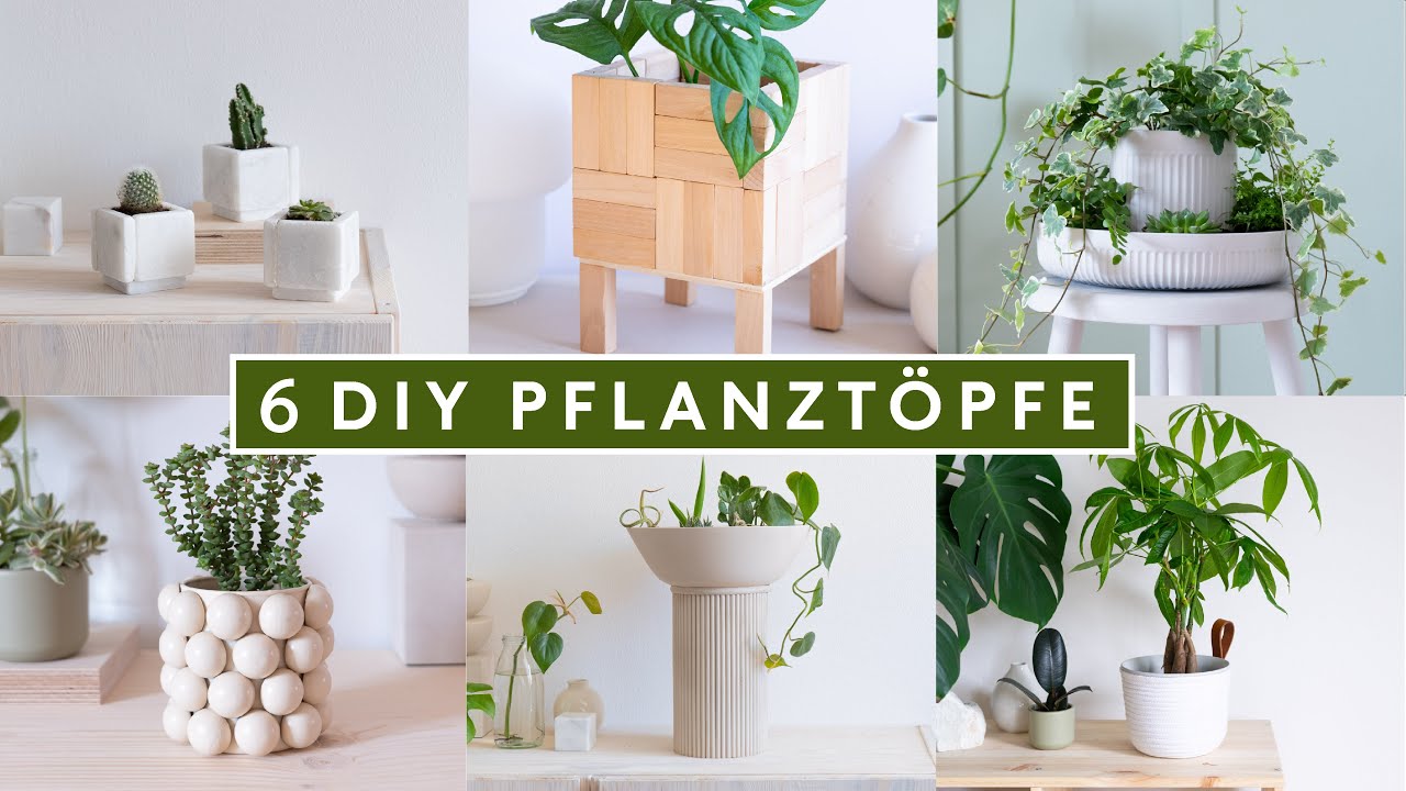 6 DIY Pflanztopf Ideen  Ikea Hack, Marmor, Seil & Holz | Deko mit Pflanzen