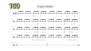 The Best Triplet Diddle Play Along 100 240bpm