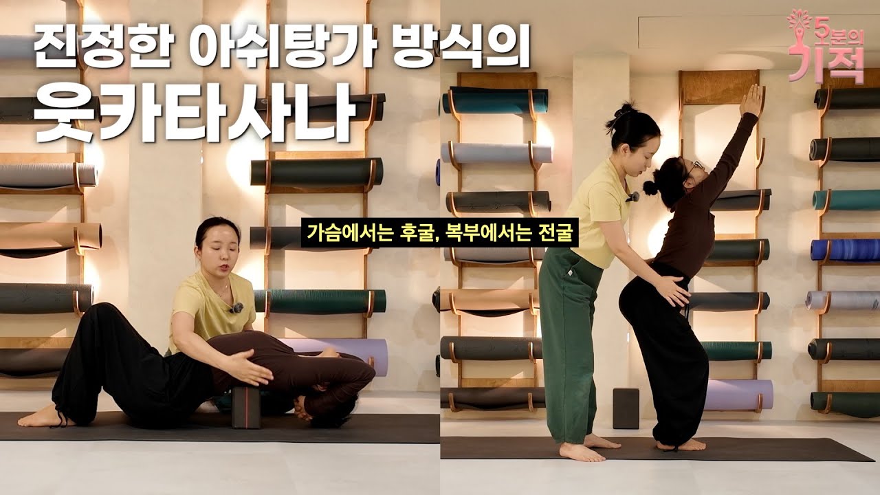 전굴과 후굴을 모두 쓰는 '웃카타사나'