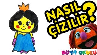 Nasıl Çizilir? - Prenses - Çocuklar İçin Resim Çizme - RÜYA OKULU