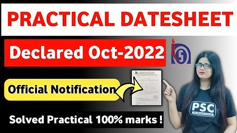 Practical Datesheet Declared | Nios October 2022 Practical Datesheet | Official Circular