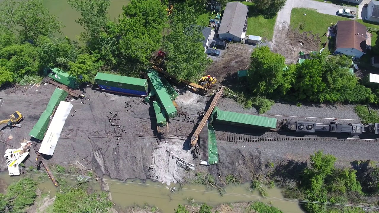 Swanton Ohio Train Wreck Drone Footage YouTube