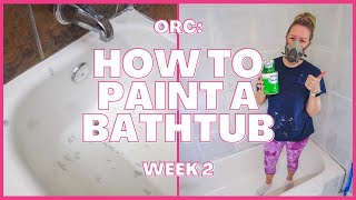 ONE ROOM CHALLENGE Week 2: How to Paint A Bathtub