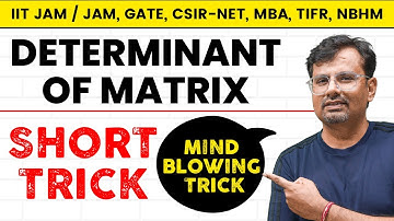 Solve Determinants In 5 Seconds | IIT-JEE Short Cuts & Tricks | GATE, CSIR-NET   @gajendrapurohit