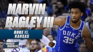 Duke's Marvin Bagley III posts a double-double in the Elite 8