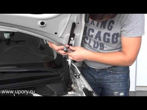 Установка амортизаторов (упоров) капота для Kia Ceed 2 от upory.ru