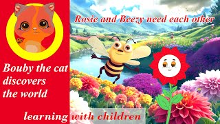 Rosie and Beezy need each other | Educational animated story about flowers and bees 🌹 🐝