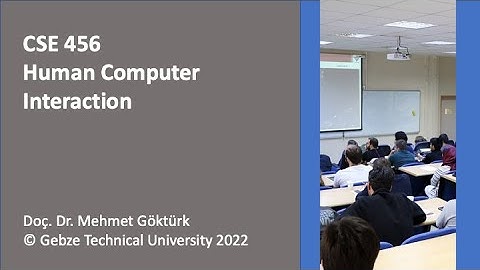 CSE 456 - Human Computer Interaction - Lecture 1