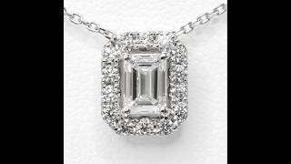 D-IF エメラルドカットダイヤモンドネックレス D 0.51ct D 0.18
