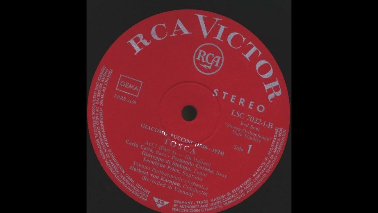 Part 3, Karajan, Tosca, 2nd act, Leontyne Price and Giuseppe Taddei, vinyl sound