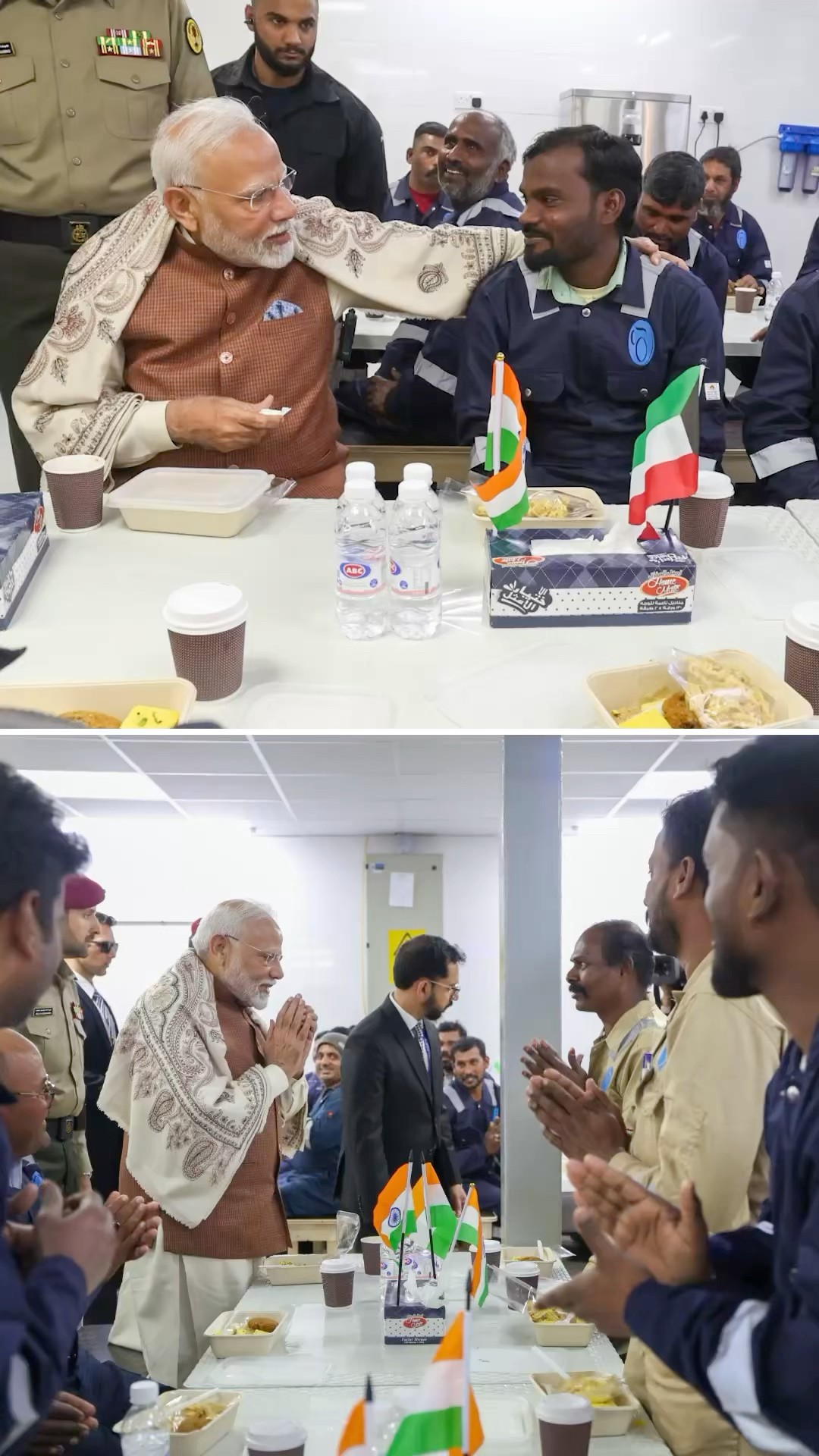 PM Modi meets Indian workers in Gulf Spic camp in Kuwait | #shorts
