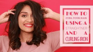 How I Curl My Hair Using A Straightener A Curling Iron