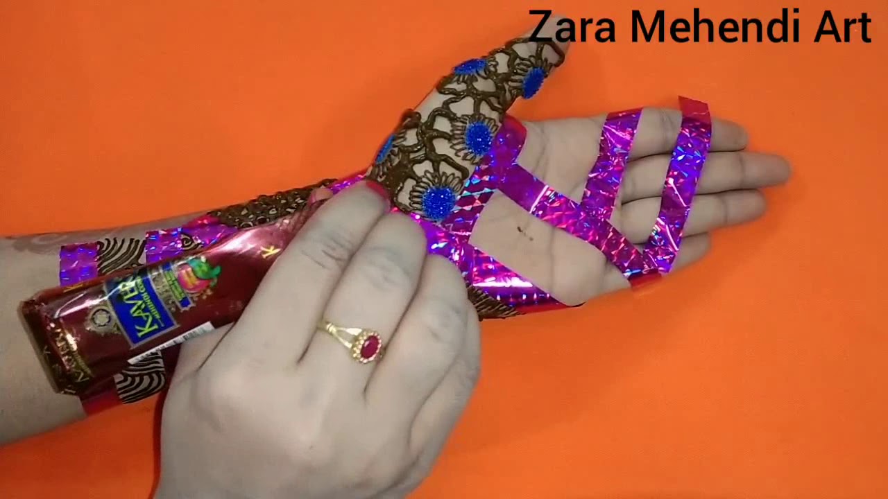 EasyHenna Design With Cello Tape 10 Zara Mehendi Art YouTube
