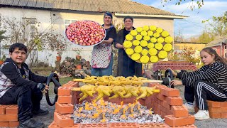 LIVING LIKE IN FAIRYTALE! GRANDMA COOKING GOGAL (SHOR GOGAL) | BEST CHICKEN RECIPE | GRAPES JAM