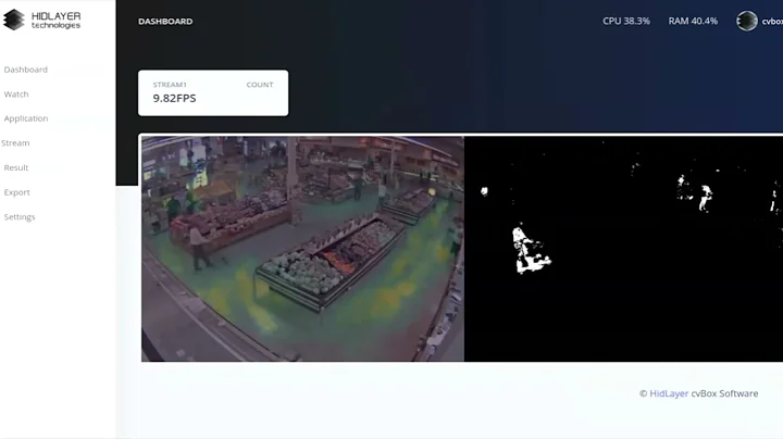 Video Analytics Retail Traffic Flow Heat Map on Jetson Nano and cvBox Computer Vision Software