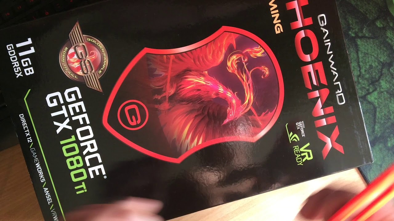 Распаковка видеокарты 1080 Ti  Gainward GeForce GTX Phoenix GS 11 GB OC Enthusiast