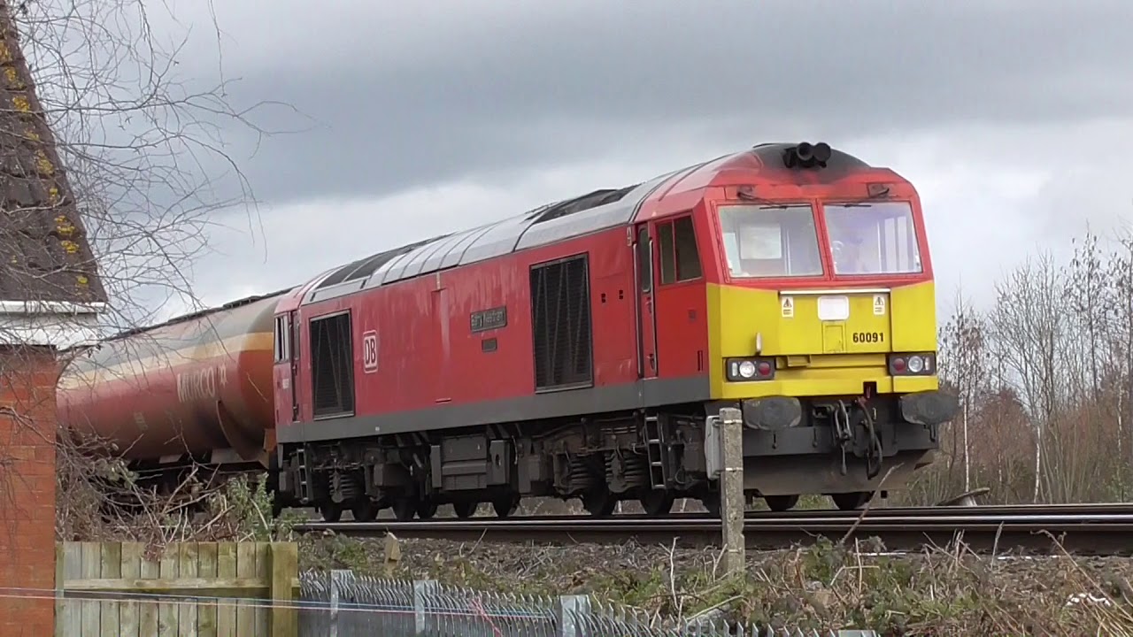 60091 departs Gloucester Yard Jn with 6b13  THRASH INCLUDED!!! . 15/03/2018