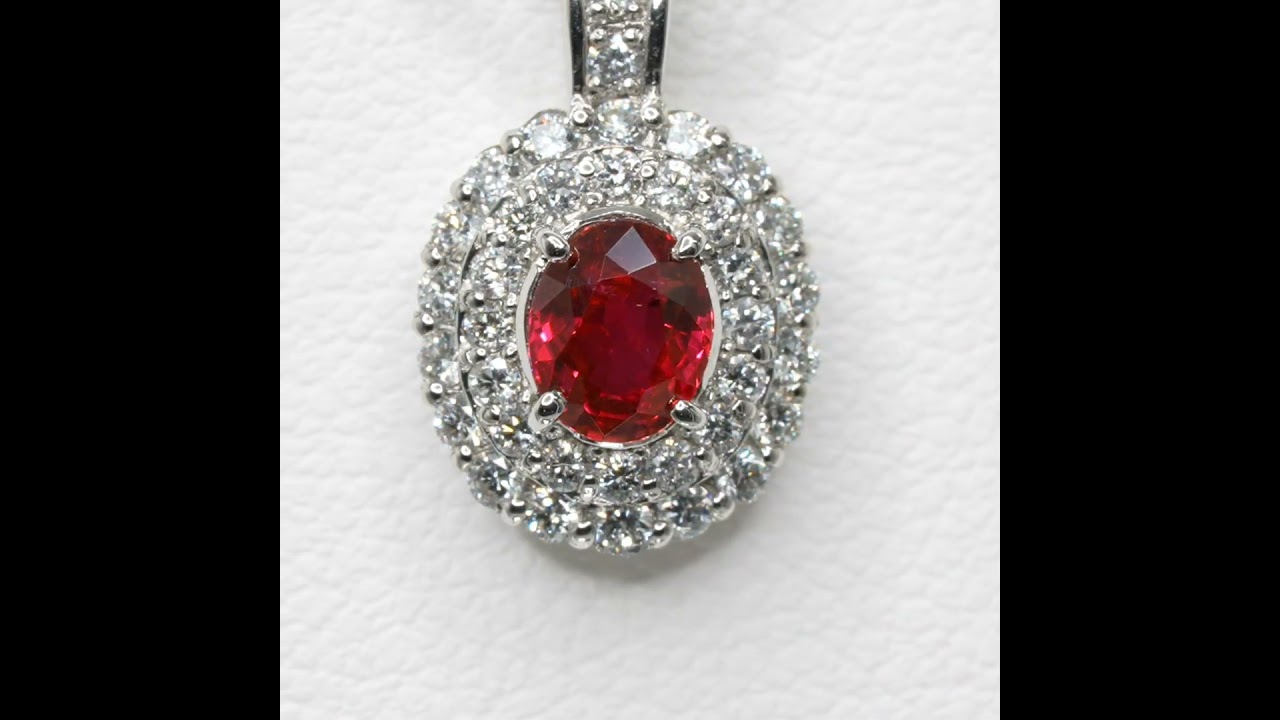 ルビー0.44ct ネックレス　pt900 　0.44 0.13 ルビー0.44ct ネックレス pt900 0.44 0.13