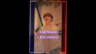 Bts net worth 2022 #Jin #rm #Jhope # suga #btsarmy #kpopfan 💜