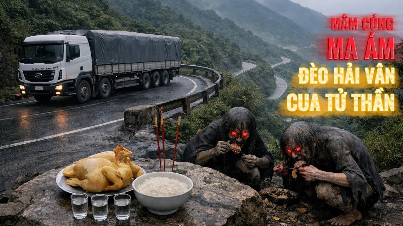 Mâm Cúng Ma Ám Trên Đèo Hải Vân, Ngay Khúc Cua Tử Thần: Truyện Ma Tài Xế Đường Dài
