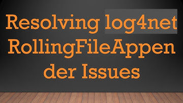 Resolving log4net RollingFileAppender Issues
