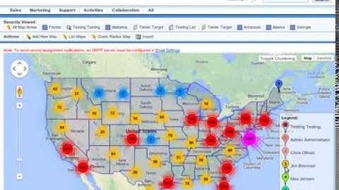 Google Maps Demo of 5000+ Leads Mapped within SugarCRM