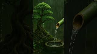 "Peaceful Rainfall in a Japanese Garden 🍃 Bamboo Water ASMR" #asmr #relaxing #zen #bamboo #relax
