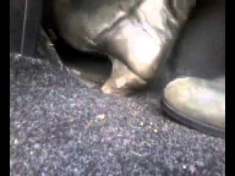 pedalpumping wearing worn off boots