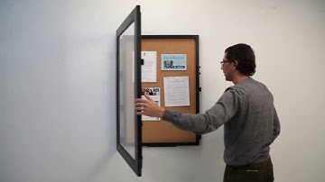 SwingFrame Wood Framed Designer Bulletin Board Optional Lock & Key