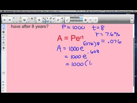 7.6 Day 2 Algebra II (application problems with A=pert)