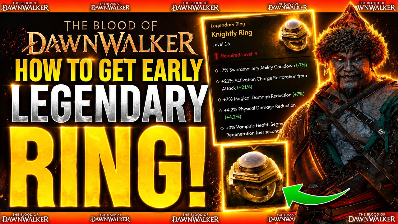 Thumbnail for The Blood Of Dawnwalker - How To Get Knightly Ring LEGENDARY RING Early - Complete Guide