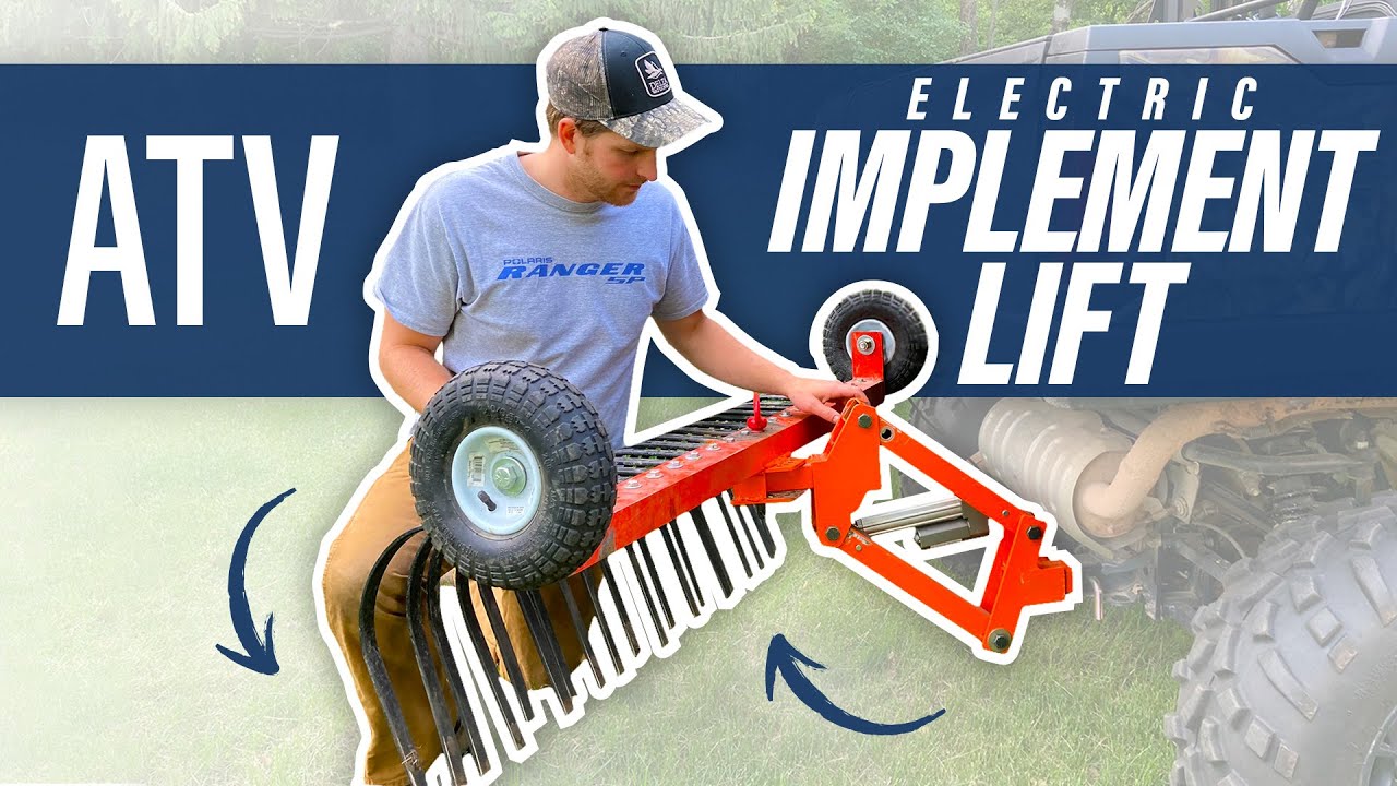 Homemade Landscape Rake, with Electric Lift for ATV 