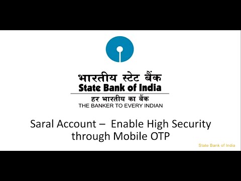 SBI Corporate Internet Banking Saral: Enable High Security through Mobile OTP