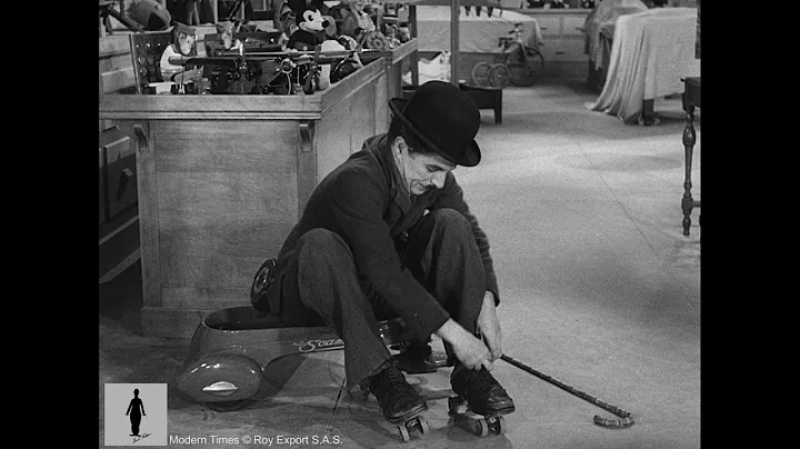 Charlie Chaplin - Modern Times - Roller Skating Sc...