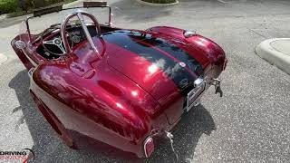 1965 SUPERFORMANCE MKIII COBRA IN SUNSET RED ROUSH 427 WALKAROUND AND DRIVE POV BY DRIVING EMOTIONS